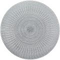 Platzset Zeller 26817 Cut out, abwischbar Kunststoff, Ø 41cm, silber