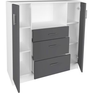 Produktbild für Küchenschrank VCM Esilo 919421, anthrazit / weiß, 109x110 cm