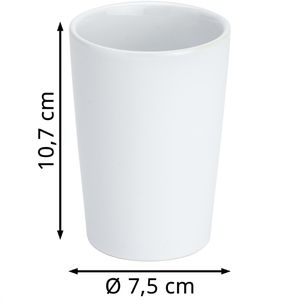 Produktbild für Zahnputzbecher Wenko Coni, weiß, aus Keramik