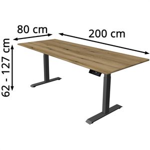 Produktbild für Schreibtisch Kerkmann Move 1 stable, asteiche / anthrazit