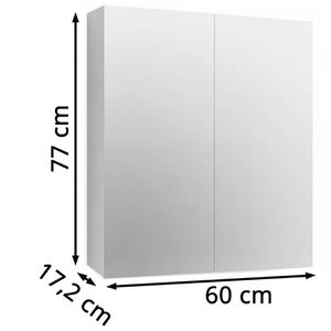 Produktbild für Spiegelschrank Vicco Fredd, weiß hochglanz