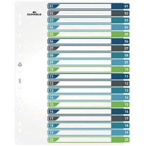 Register Durable 6797-27, A4 Überbreite, 1-20