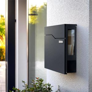 Produktbild für Briefkasten Metzler Hoffmann SF, anthrazit, aus Stahl