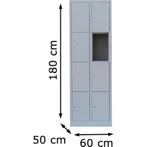 Produktbild für Schließfachschrank Lüllmann 520420, lichtgrau