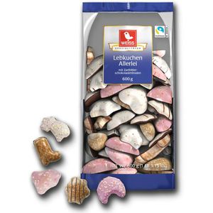 Produktbild für Lebkuchen Weiss Allerlei, in weihnachtlichen Formen