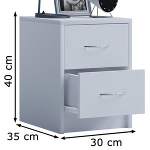 Produktbild für Nachttisch VCM Boxal Mini 914022, weiß
