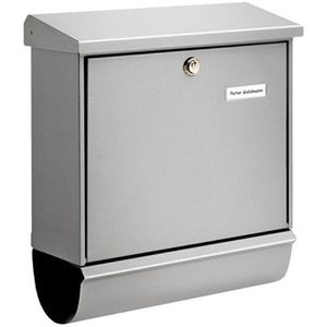 Produktbild für Briefkasten Burg-Wächter Comfort-Set 91300 silber, aus Stahl