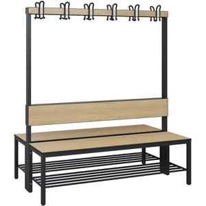Umkleidebank CP-Möbel 8061-210, Sitzfläche Holz, 150 cm