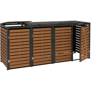 Produktbild für Mülltonnenbox Mendler HWC-K14, WPC/Metall