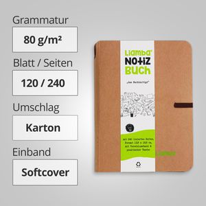 Produktbild für Notizbuch Liamba Recycling, Karton Softcover