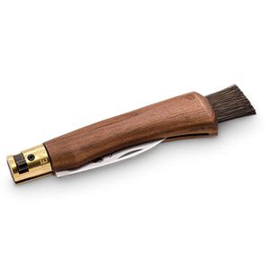 Produktbild für Pilzmesser Old-Bear Mushroom Walnuss, klappbar, mit Bürste