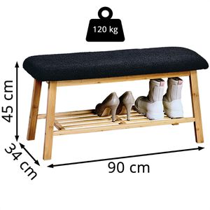 Produktbild für Schuhbank Kesper 58305, braun, aus Bambus