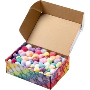 Produktbild für Pompons Folia 50349 Jumbo Pastell, farbig sortiert