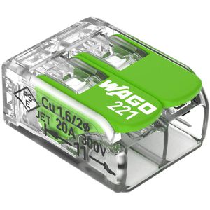 Verbindungsklemme Wago Compact, 221-422/995-016, 2 Leiter
