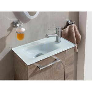 Produktbild für Waschbecken Fackelmann Gäste-WC, aus Glas, weiß