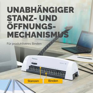 Produktbild für Bindegerät Fellowes Starlet 2+ 120, A4, manuell