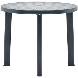 vidaXL Gartentisch 48806, Kunststoff, grün, Ø 89 x 72 cm
