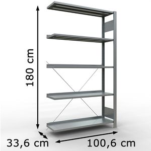 Produktbild für Anbauregal Schulte MULTIplus85, 17704, Aktenregal