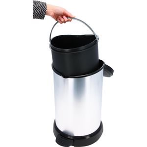 Produktbild für Mülleimer Curver Deco Bin Metallics, silber