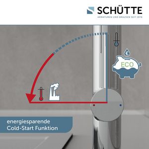 Produktbild für Küchenarmatur Schütte Stilo, chrom / schwarz