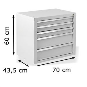 Produktbild für Schubladenschrank ADB 24776, aus Metall