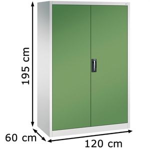 Produktbild für Werkzeugschrank CP-Möbel 8932-503, aus Metall, grau / grün