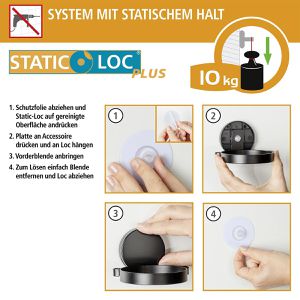 Produktbild für Haartrocknerhalter Wenko Static-Loc Plus Pavia