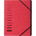 Ordnungsmappe Pagna 40058-01, A4 aus Karton, rot, 7 Fächer