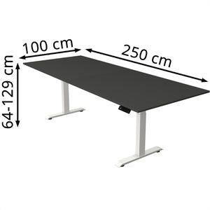 Produktbild für Schreibtisch Kerkmann Move 4, anthrazit / weiß