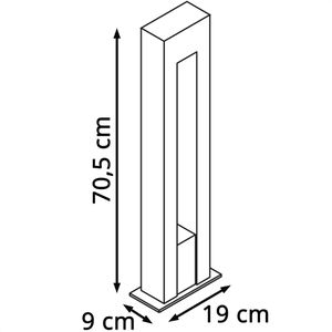 Produktbild für Wegeleuchte SLV Arrock Arc, grau, mit 230 V Netzstrom