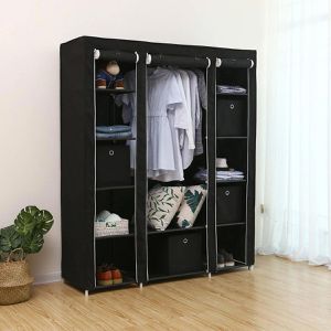 Produktbild für Kleiderschrank Songmics XXL, LSF03H, schwarz