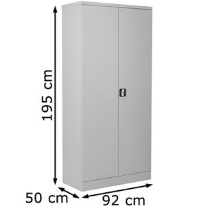 Produktbild für Werkzeugschrank G-Office FLC.195/NV, aus Metall, lichtgrau