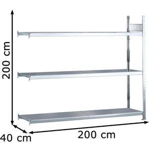 Produktbild für Anbauregal Schulte 15511, 3 Metallböden