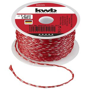 Maurerschnur kwb 925125, rot/weiß