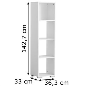 Produktbild für Badregal Schildmeyer Carlos 153704, aus Holz, weiß