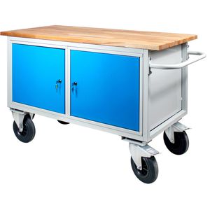Werkbank ADB 42744, blau, mit Rollen