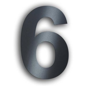 Hausnummer Metzler Arial, anthrazit aus Edelstahl