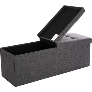 Produktbild für Sitztruhe Songmics dunkelgrau, 110 x 38 x 38cm