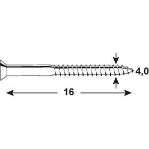 Produktbild für Holzschrauben Connex KY3014016, verzinkt