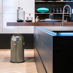 Produktbild für Mülleimer Wesco Pushboy, neusilber