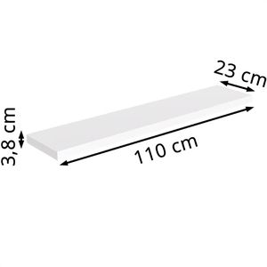 Produktbild für Wandregal CASARIA 107758, weiß