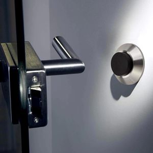 Produktbild für Türstopper SO-TECH Diskus 122202, Gummi / Edelstahl