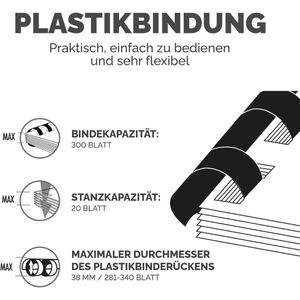 Produktbild für Bindegerät Fellowes Pulsar+ 300, A4, manuell