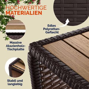 Produktbild für Beistelltisch CASARIA 109945, braun, aus Holz / Metall