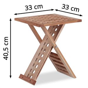 Produktbild für Beistelltisch Relaxdays 10021328, braun, aus Holz / Metall