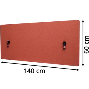 Produktbild für Tischtrennwand Mendler HWC-G75, braun