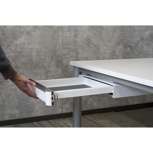 Produktbild für Unterbau-Schublade Hammerbacher UCBS/W, weiß, aus Metall