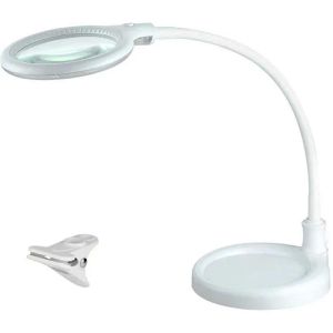 Lupenleuchte Lumeno 6805, weiß, 100 mm Glaslinse, LED