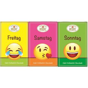 Produktbild für Minischokolade Heidel Smilie Täfelchen