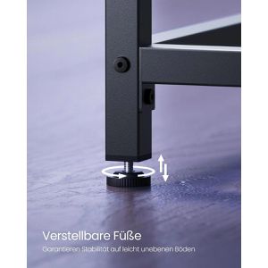 Produktbild für Schreibtisch Vasagle LWD039B56V1, schwarz / schwarz